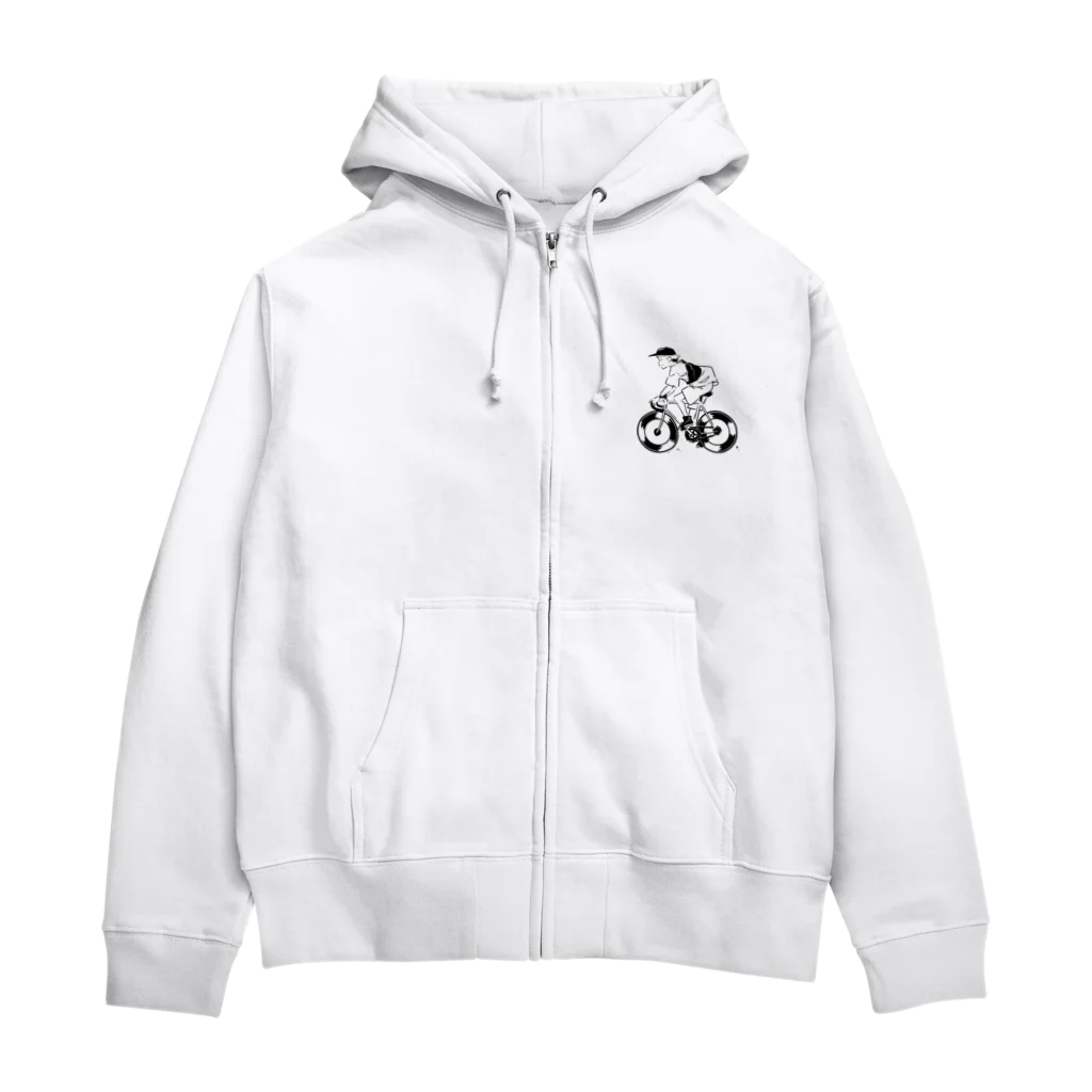 山形屋米店のピストバイクでポタリング Zip Hoodie