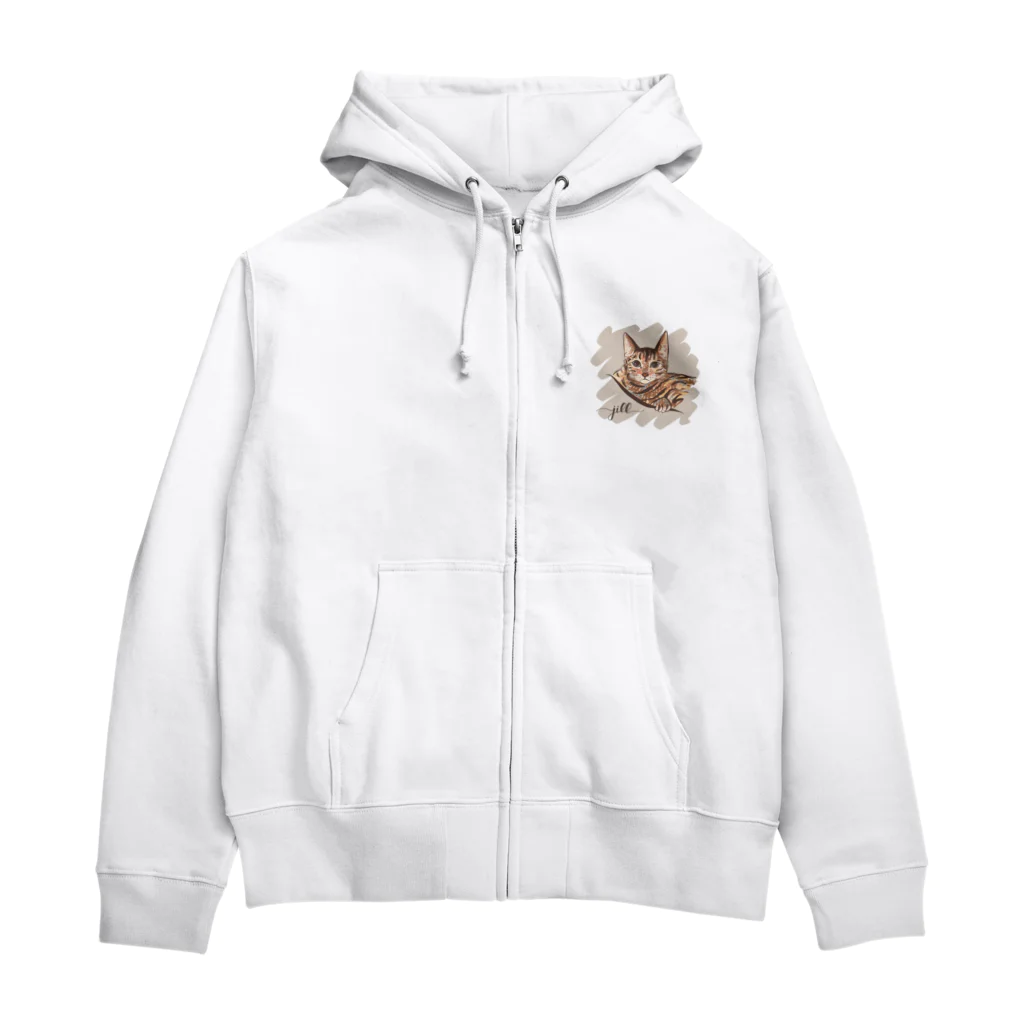 N-huluのベンガル猫のジルちゃん Zip Hoodie