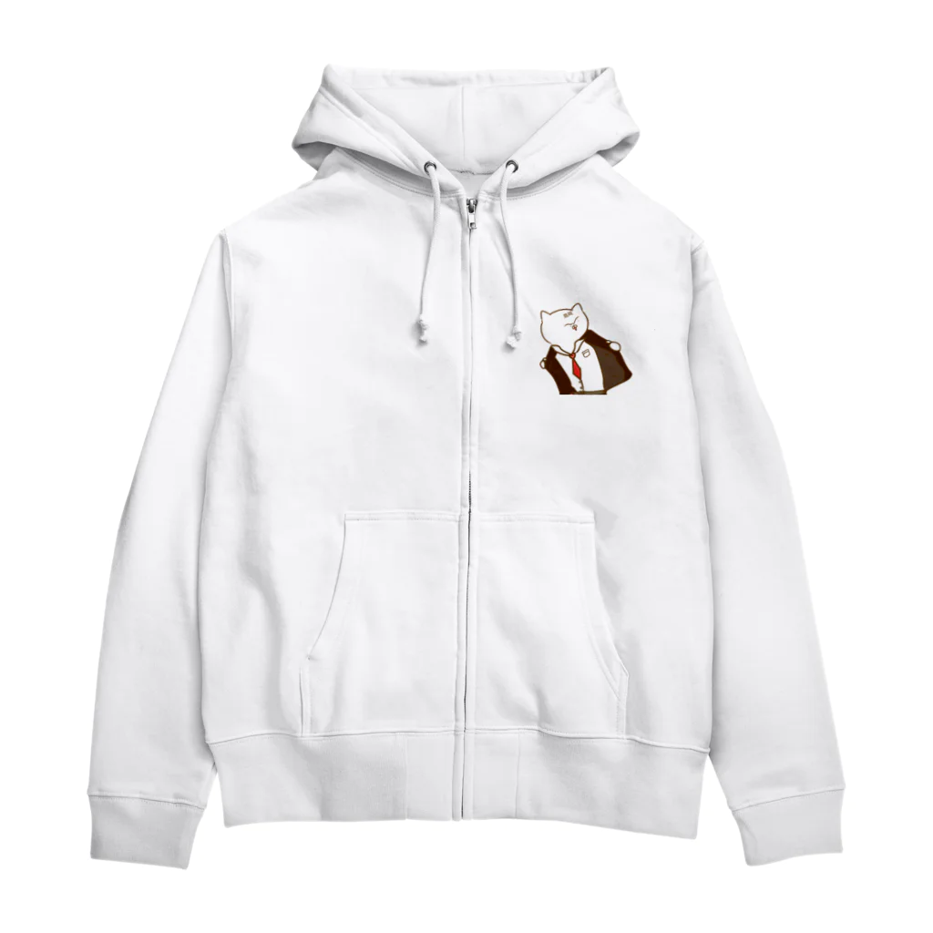 nyantar_stampのねこの島岡さん Zip Hoodie