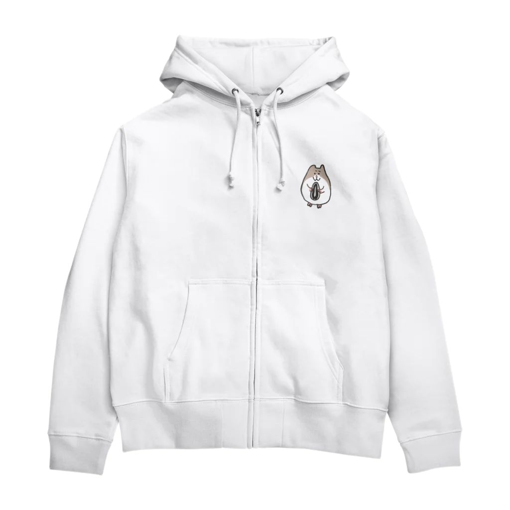 けちゃっぷごはんのお店のハムちゃん(カラー) Zip Hoodie