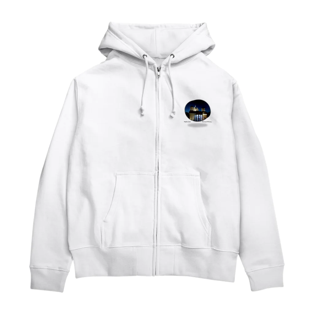 ウクライナ支援_SachanのKyivの夜　ウクライナに平和を Zip Hoodie