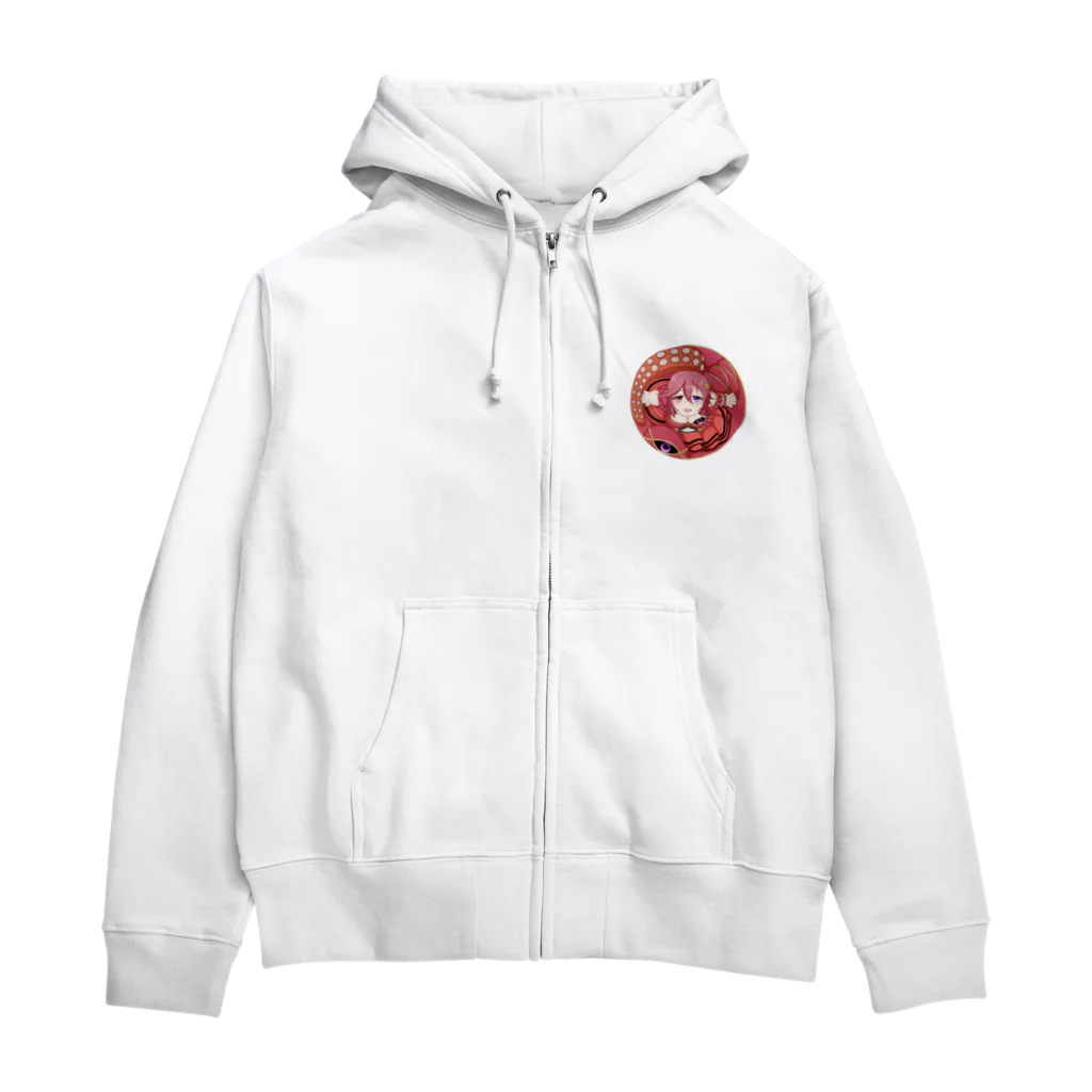 個人Vtuberテンタクル七海ショップSUZURI支店のまんまるテンタクル七海 Zip Hoodie