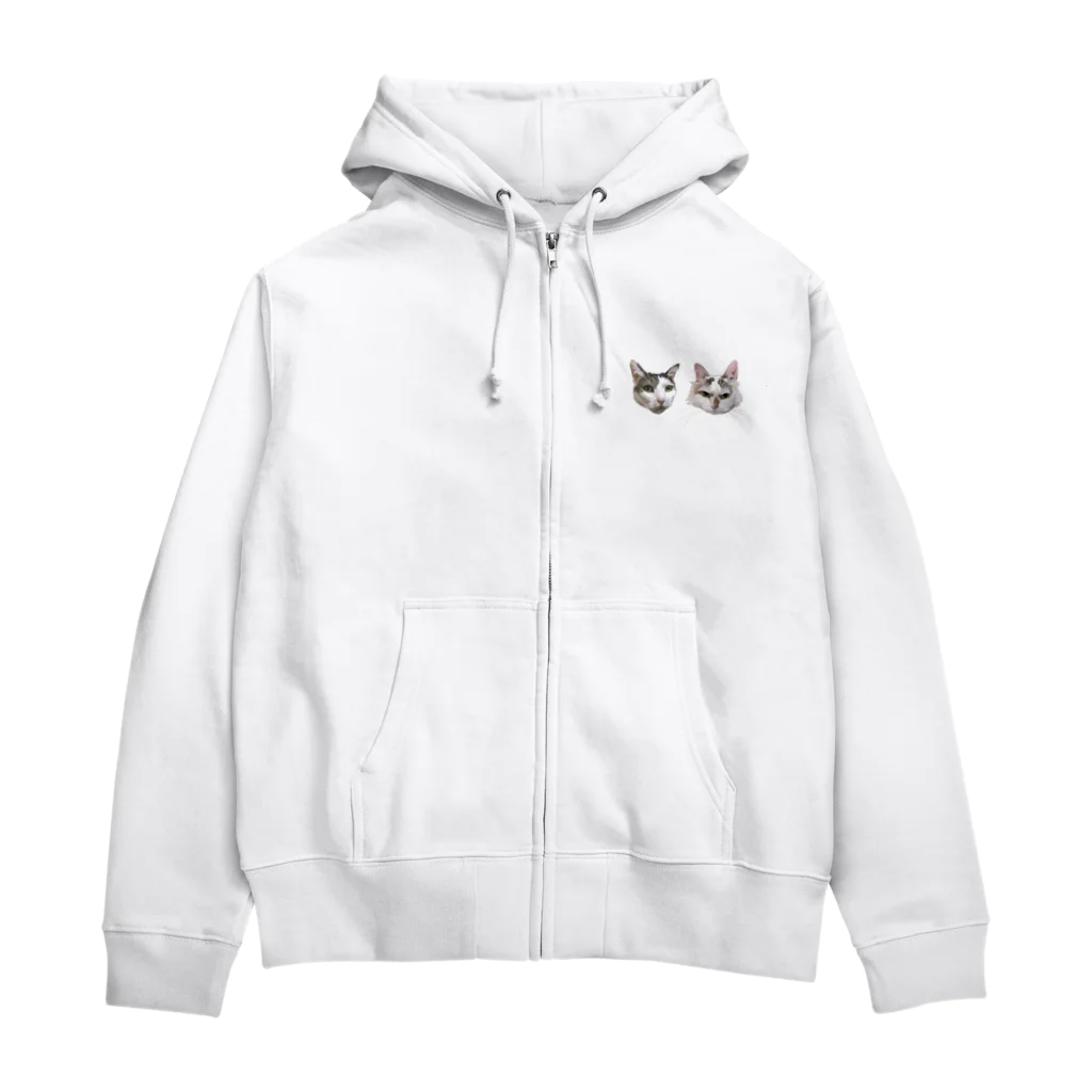 メープル美術室のうしさん、しろさん Zip Hoodie