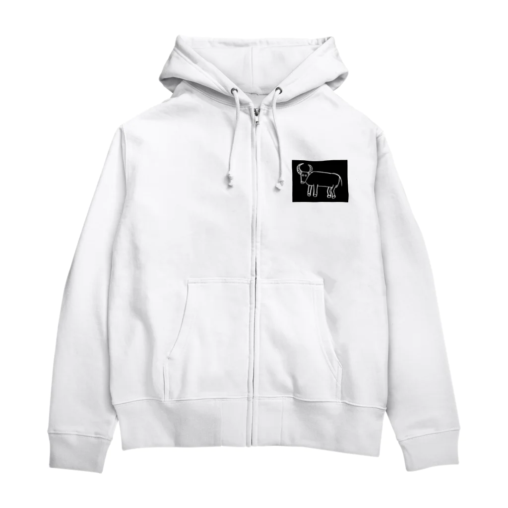 深淵饅頭のうし Zip Hoodie