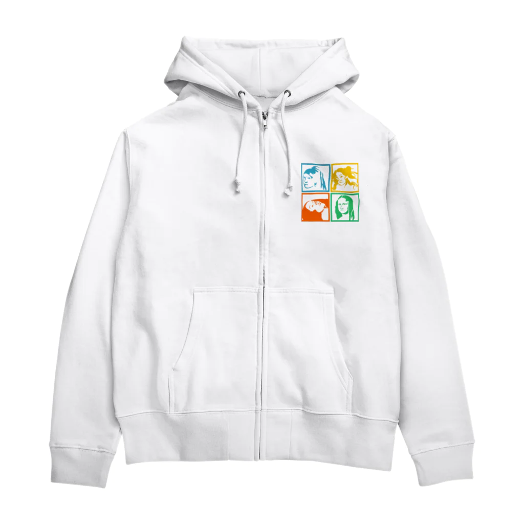 『NG （Niche・Gate）』ニッチゲート-- IN SUZURIのへのへのもへじh.t.その２ Zip Hoodie