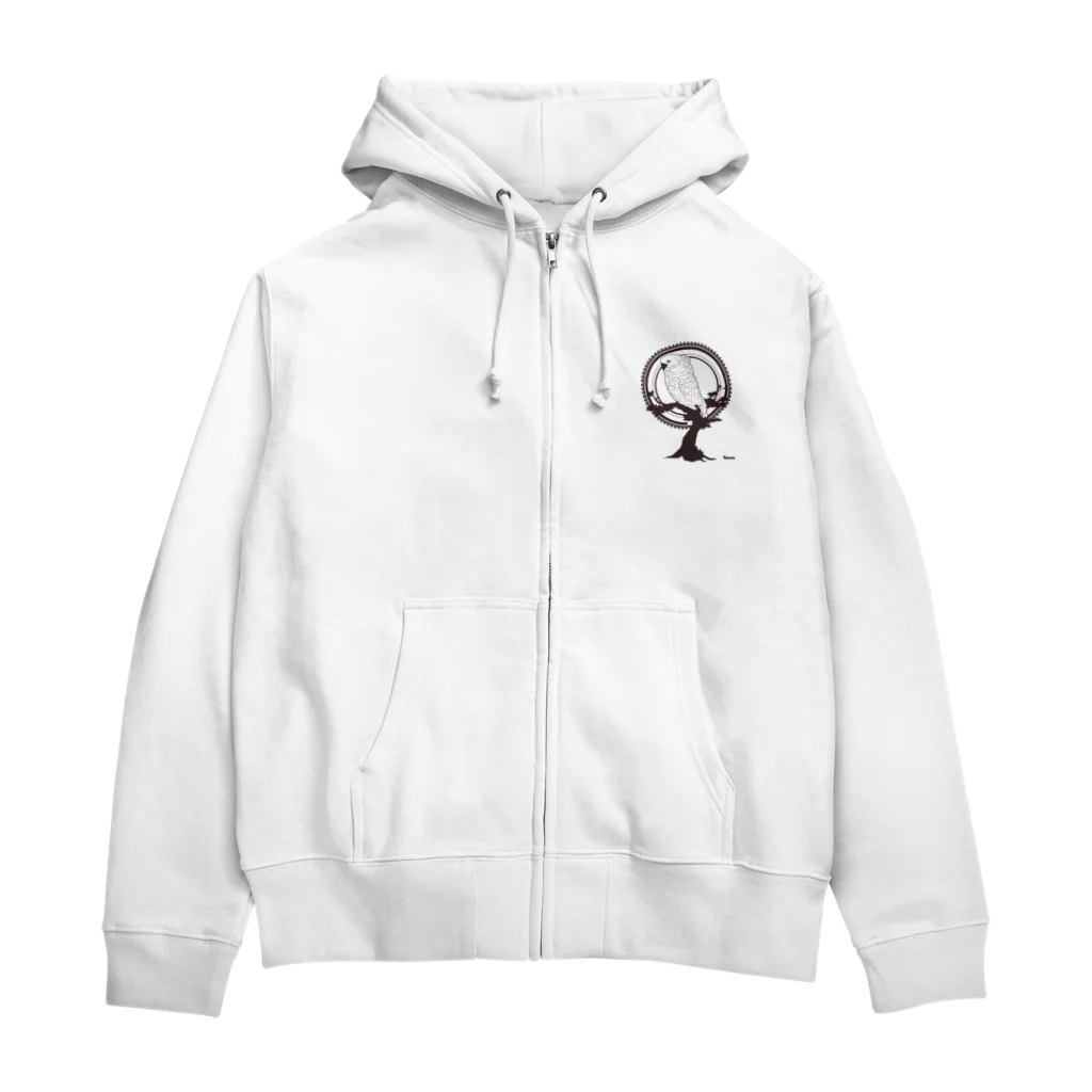 ろう飼い主の鳥グッズ（タイハクオウム） Zip Hoodie