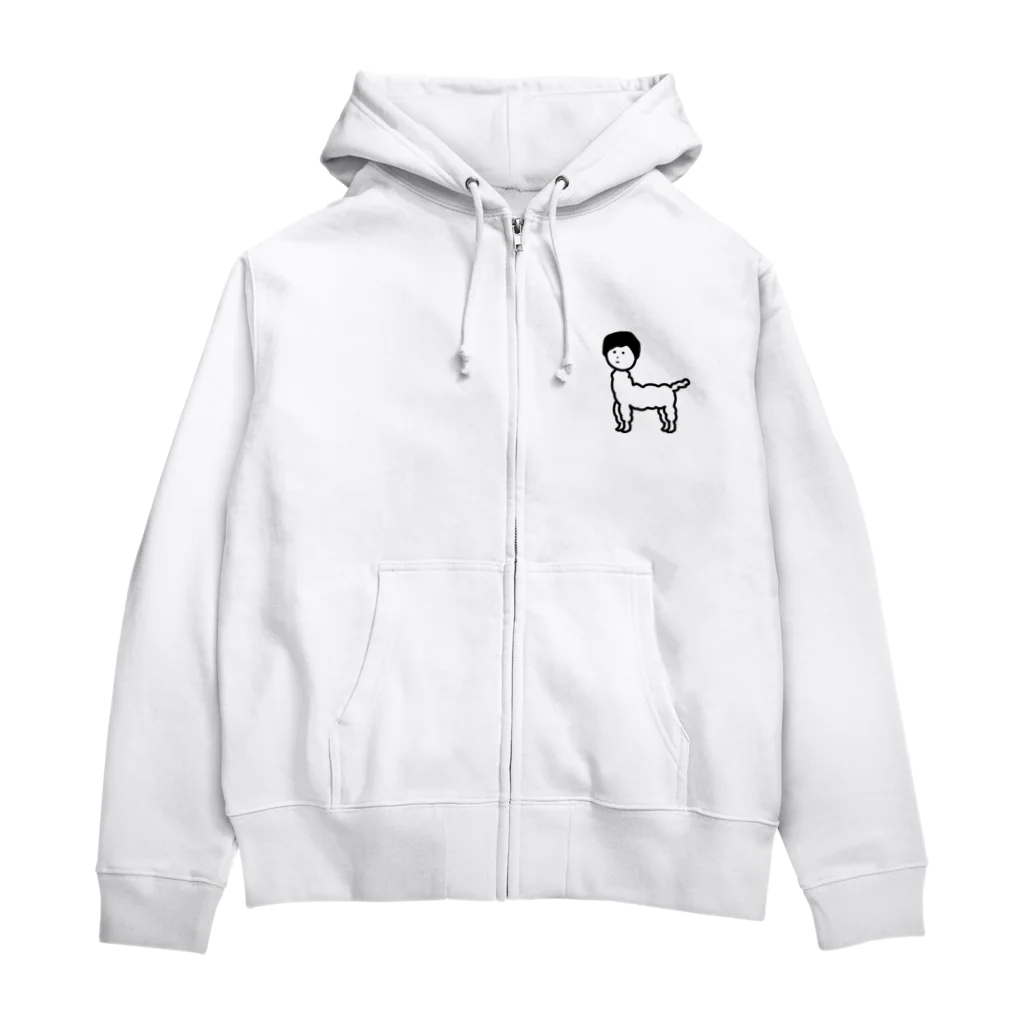 phigasui a.k.a. ガーシーのじんめんアルパカ Zip Hoodie