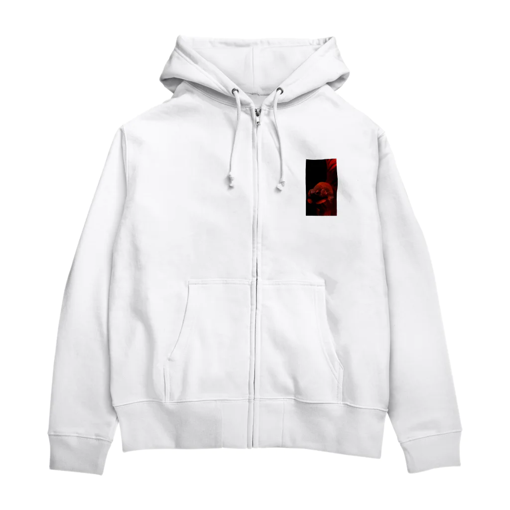 グエン フイのベタアートレッドHM Zip Hoodie