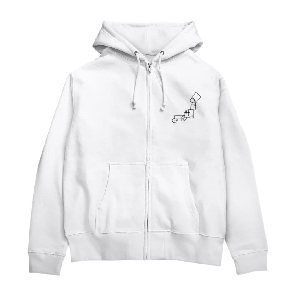 ナナナムーの幾何学日本地図 Zip Hoodie