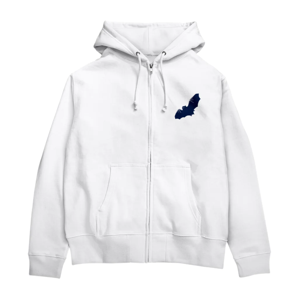 雲雀商店のヤモリとフキ（藍色） Zip Hoodie