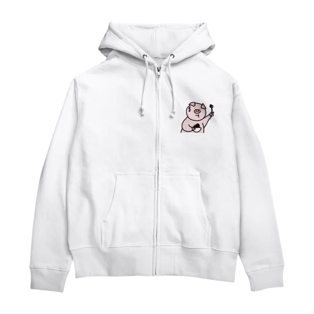 ＋Whimsyの豚キムチ Zip Hoodie