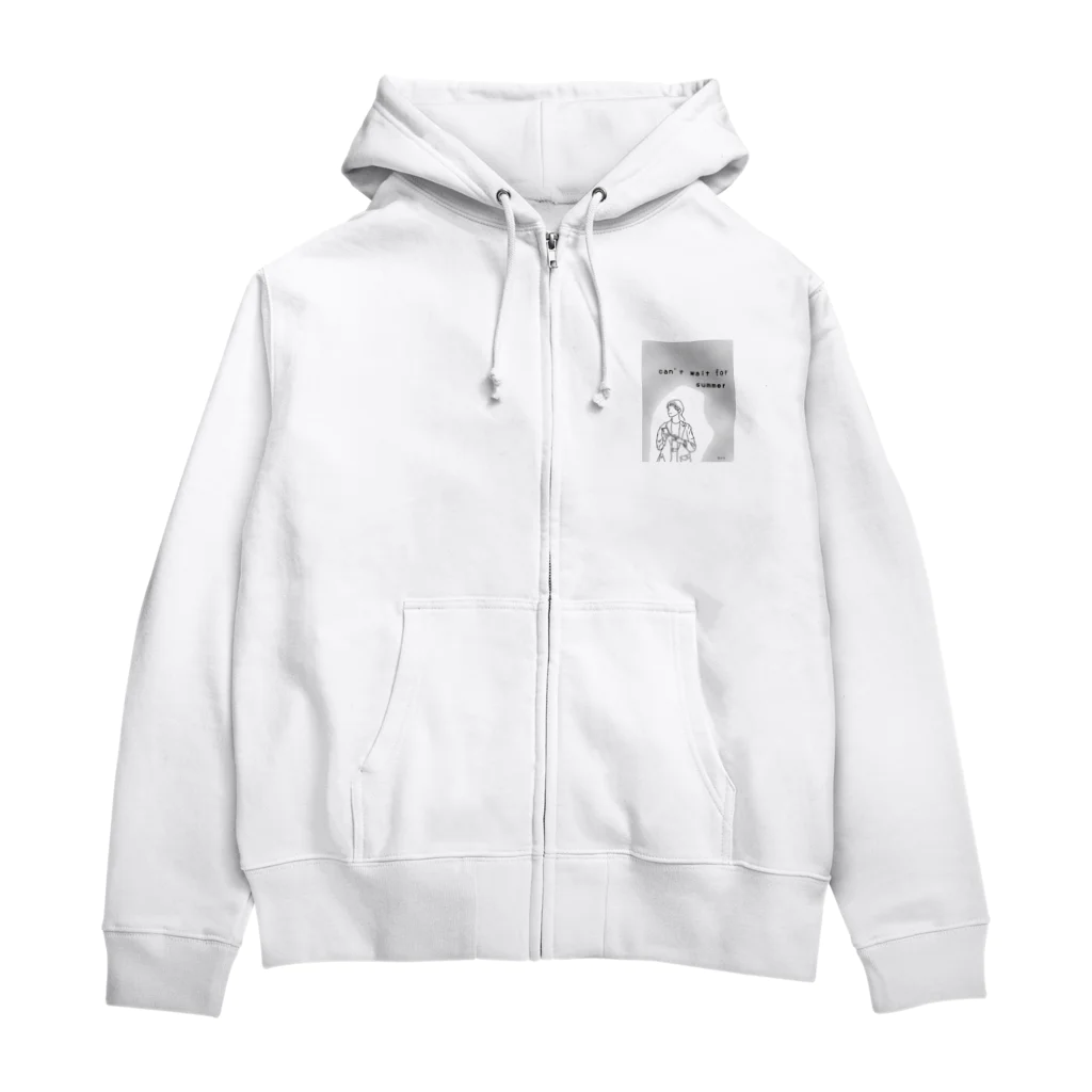 ©️みるのcan't wait for summer Zip Hoodie
