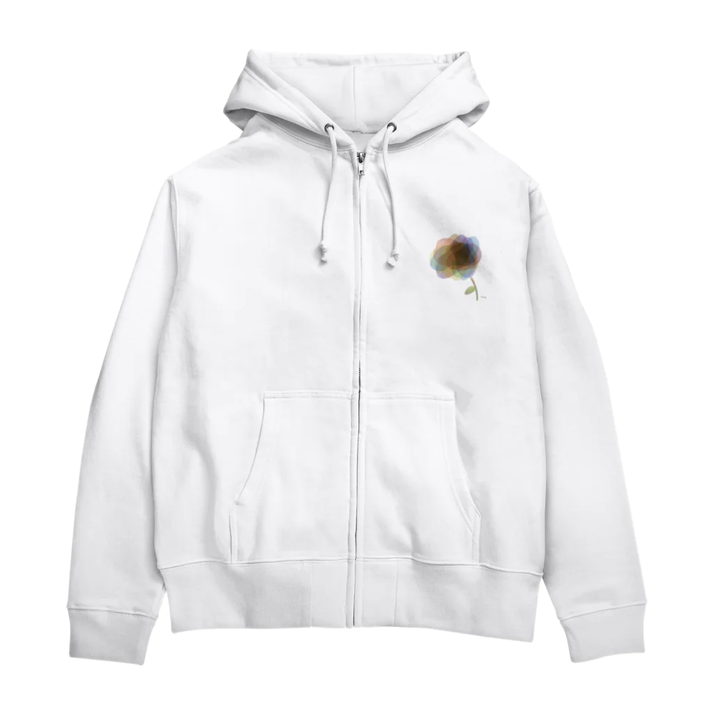 里のFLOWER Zip Hoodie