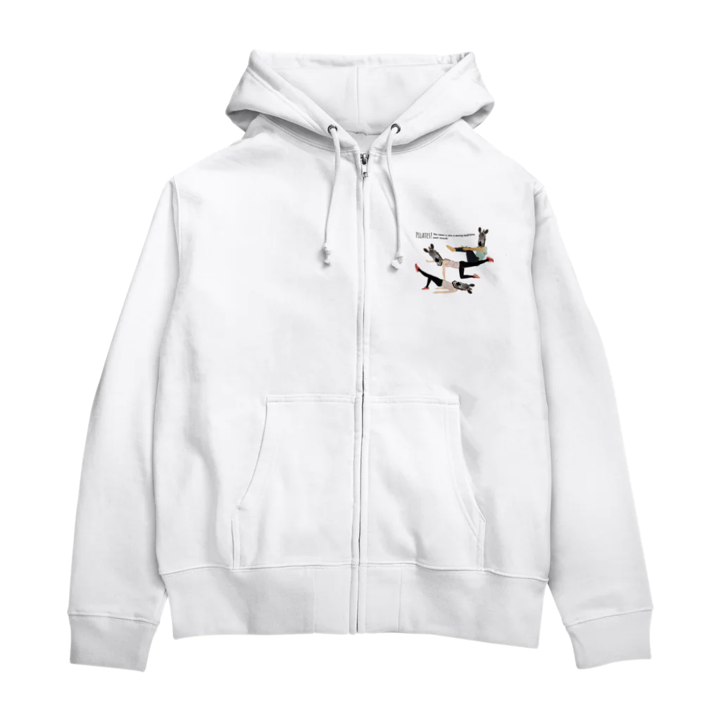 Drecome_Designのピラティス・シマウマ Zip Hoodie