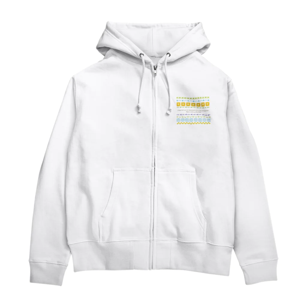 design at.のハジチに願いをこめて Zip Hoodie