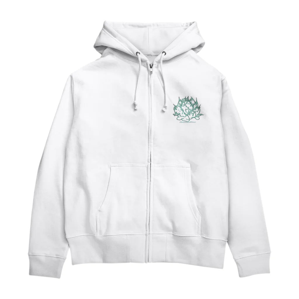 Hakoniwaraboのアガベホワイトアイス Zip Hoodie