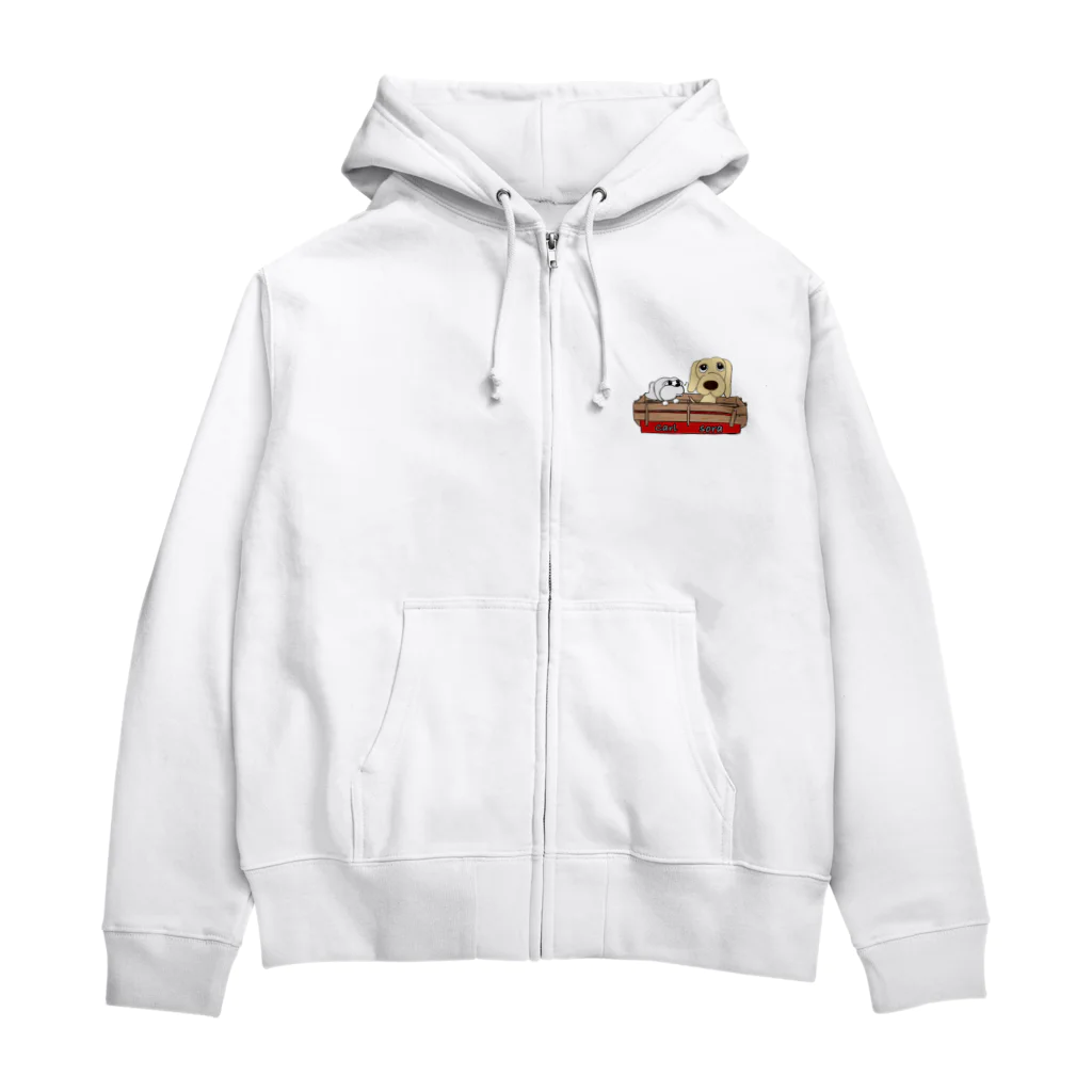 ソラッキーのsora  carl Zip Hoodie