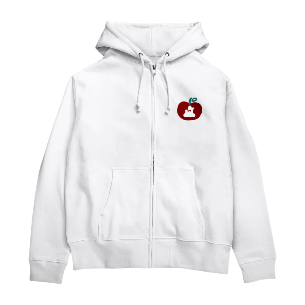 モナ子のレトロアオモリンゴ Zip Hoodie