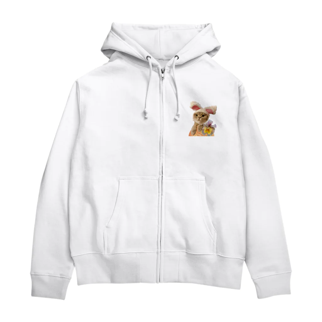 sumire-britishのうさねこ Zip Hoodie