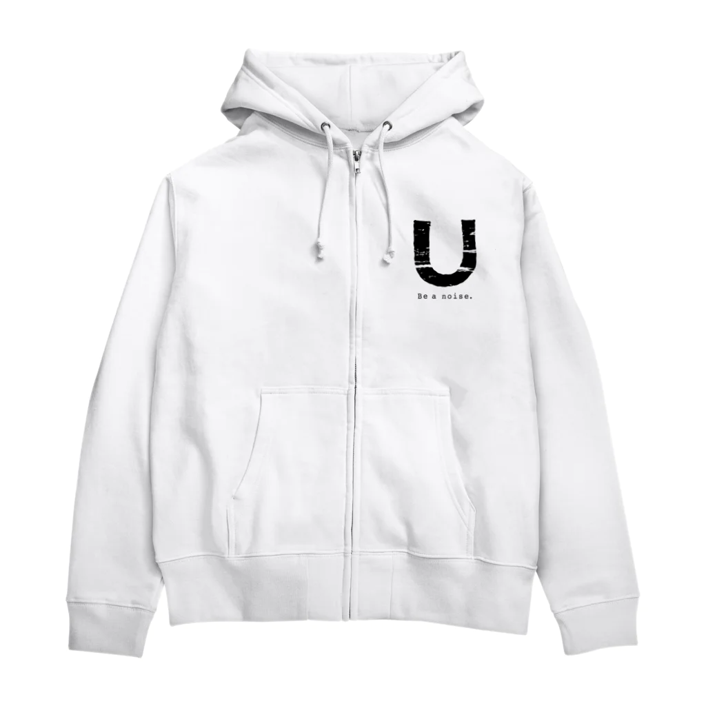 noisie_jpの【U】イニシャル × Be a noise. Zip Hoodie