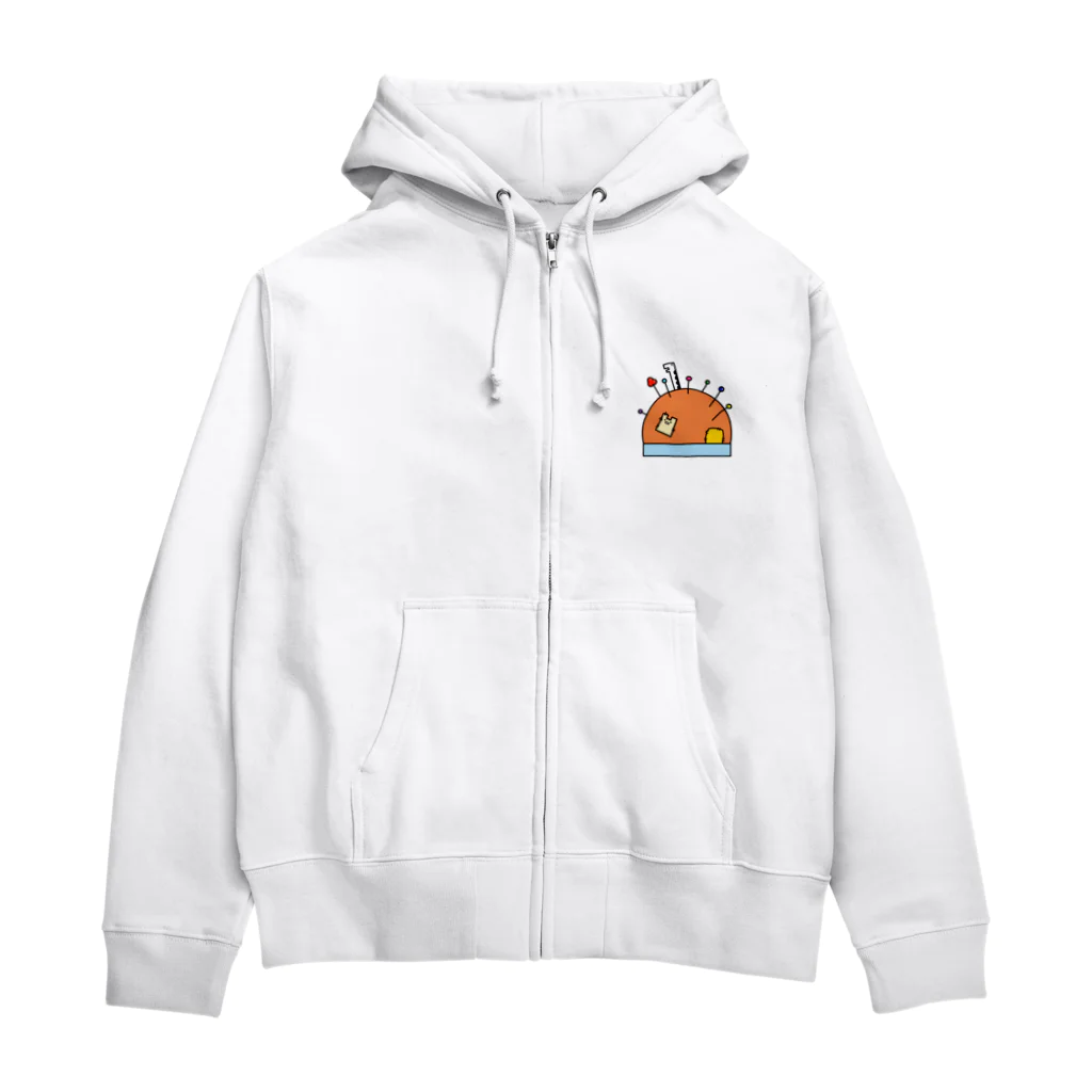 2Dうさぎの2Dうさぎ針刺し Zip Hoodie