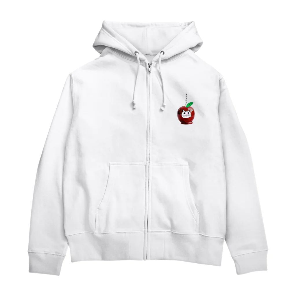 Lovecatfashionのモチ猫ちゃんりんご飴 Zip Hoodie