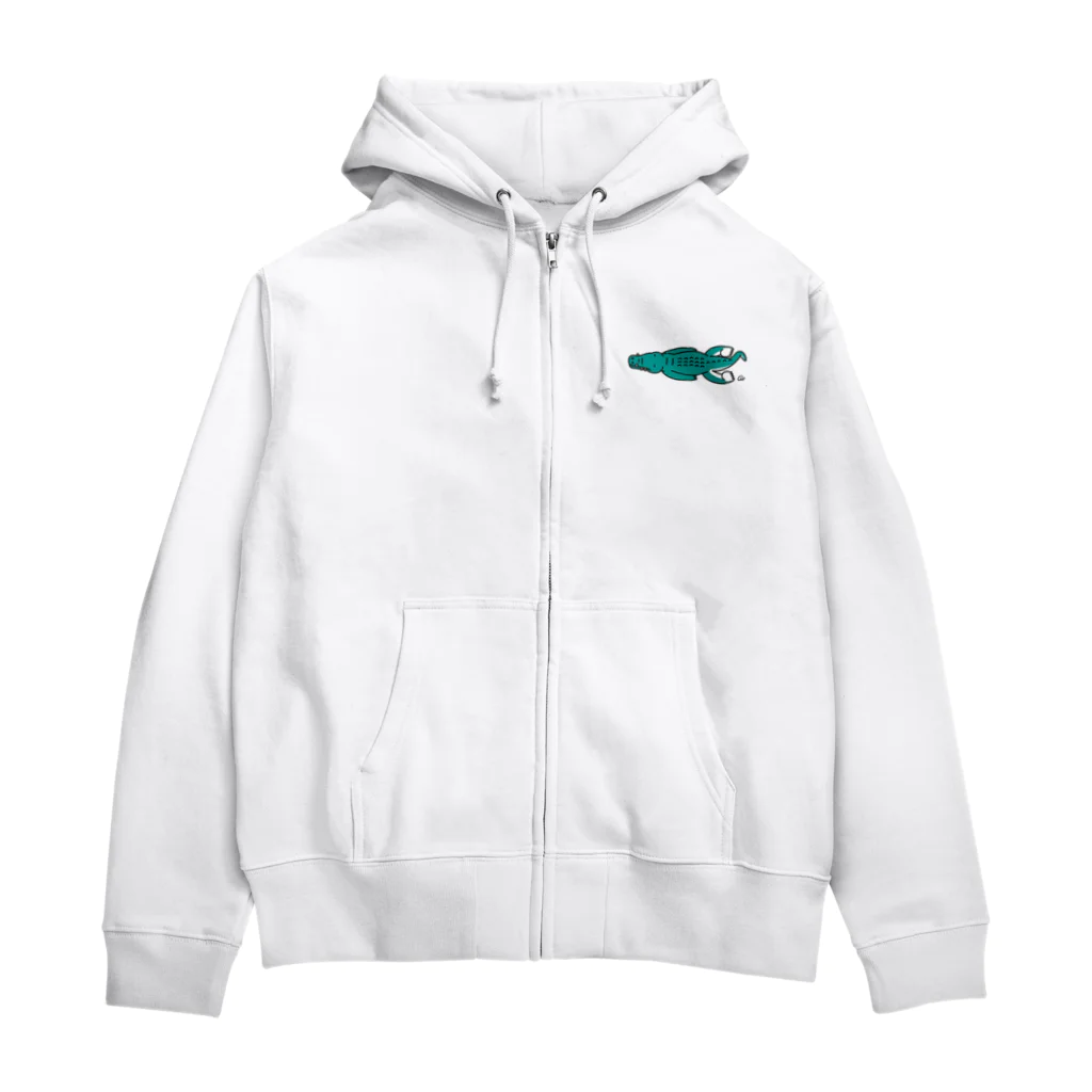 イラスト MONYAAT のだりぃワニ　だりぃんだわ、ねみぃんだわ、ワニだわ Zip Hoodie