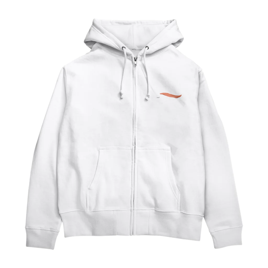 free_bat24のサーモンの切り身と米粒。 Zip Hoodie