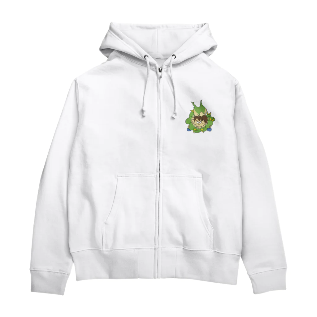 石原有輝香 official SUZURIのいもむしのぬくもり designeded by OPPIRO Zip Hoodie