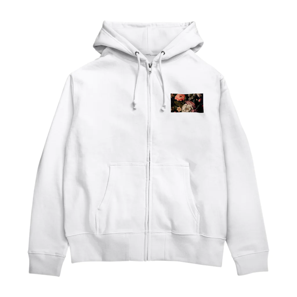 NoriNoriのフラワープリント Zip Hoodie