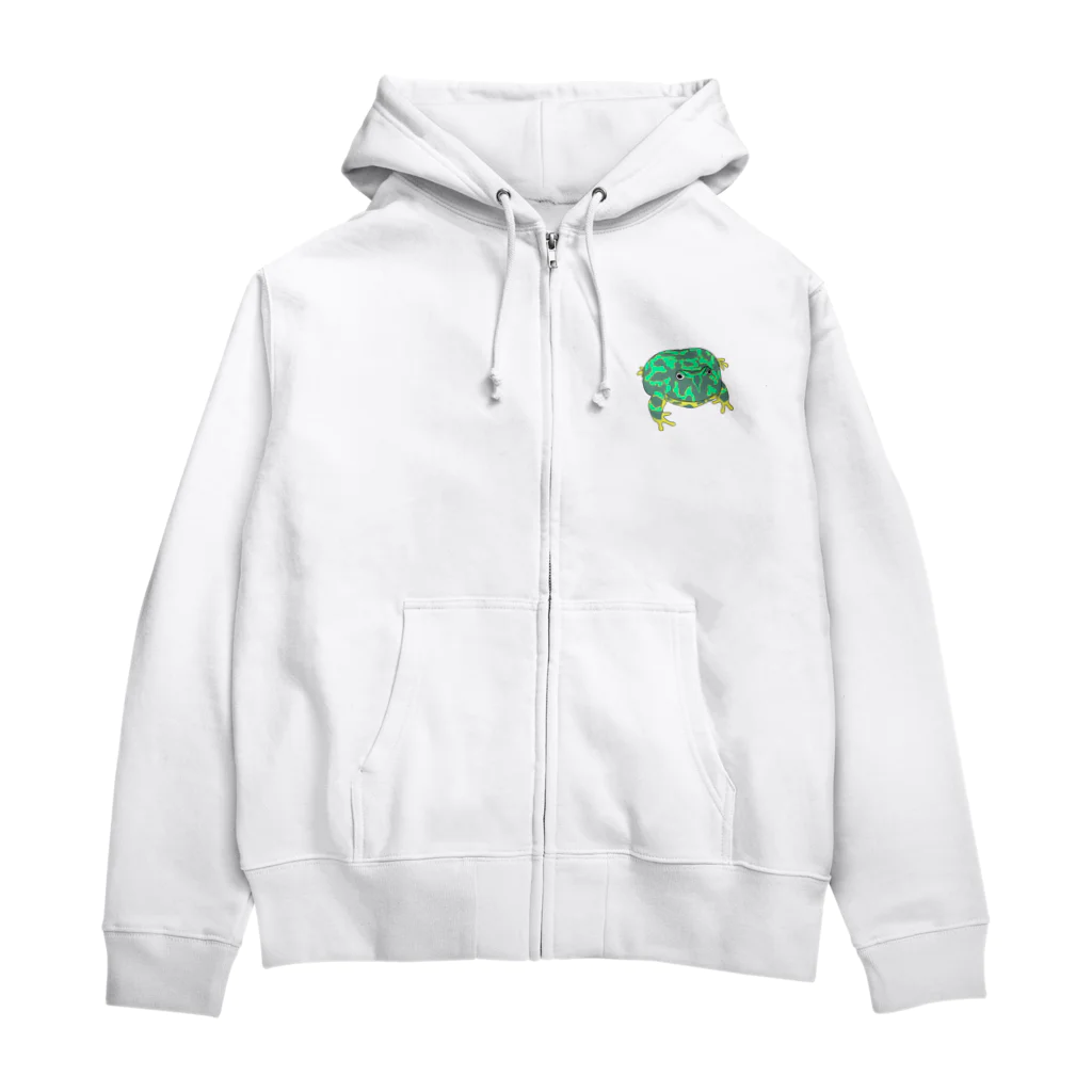 ヒル飼いのこでぶのベルツノガエルのゲコタロウ Zip Hoodie