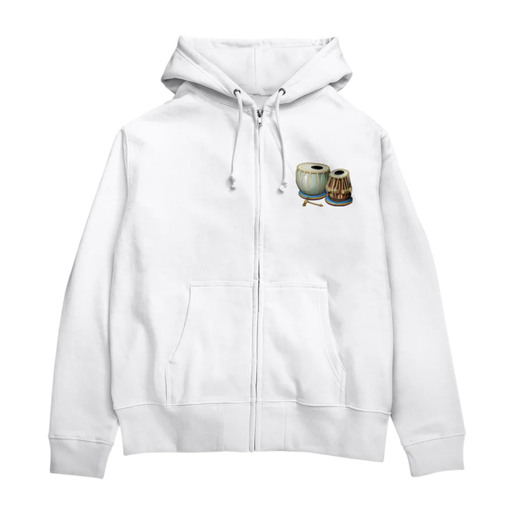 yamame1000ninのタブラとハトリ Zip Hoodie