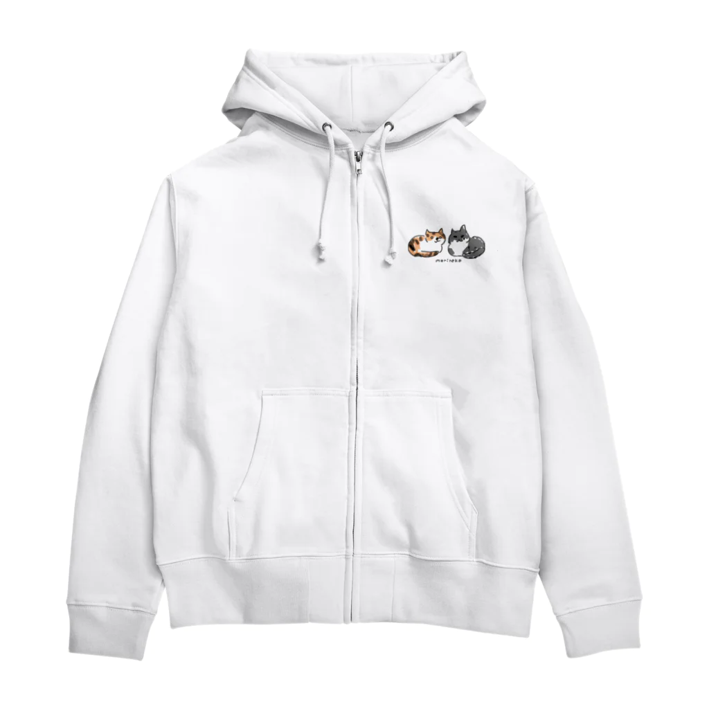 保護ねこカフェ もりねこのふたばちゃん&べべちゃん Zip Hoodie