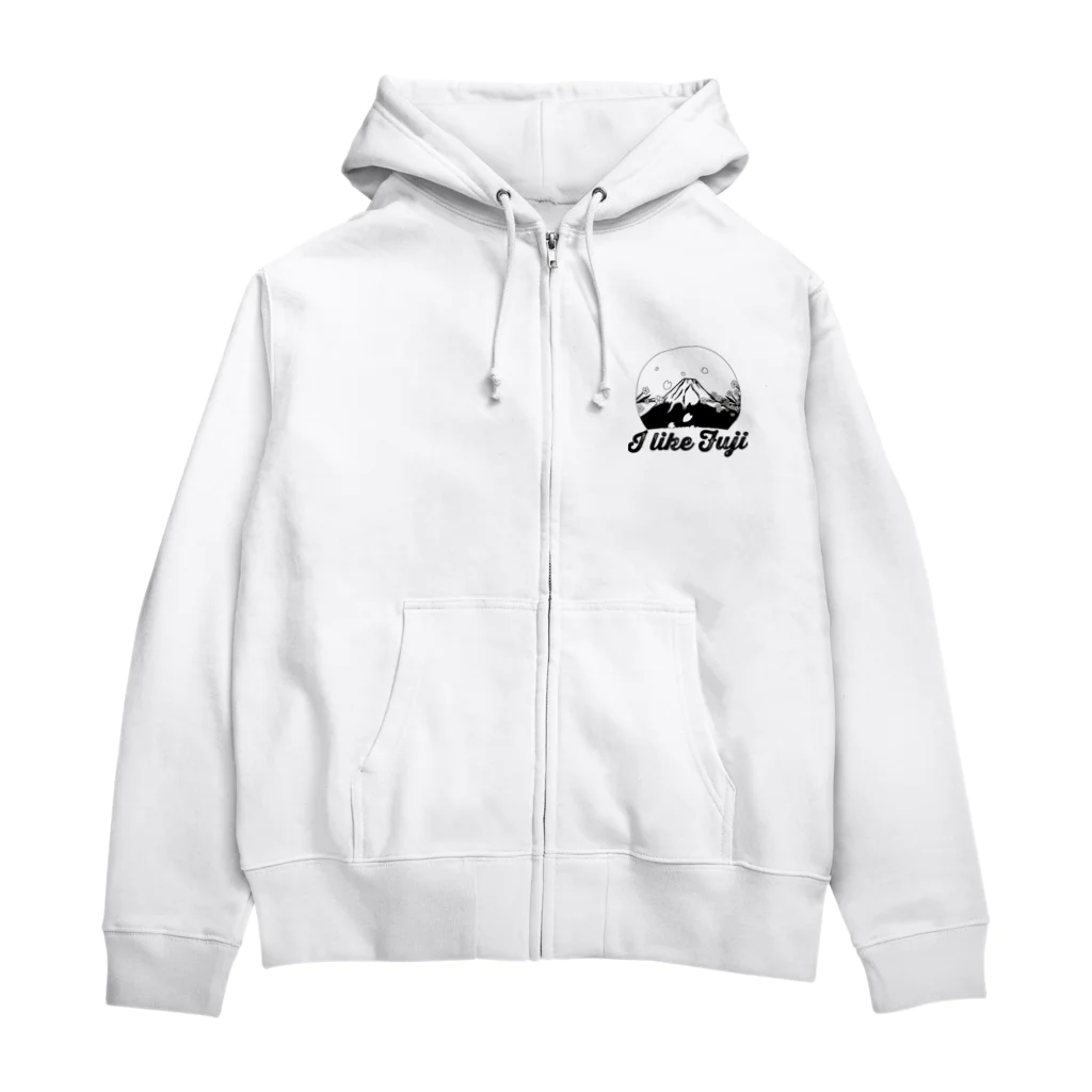 chicodeza by suzuriの富士山好き Zip Hoodie