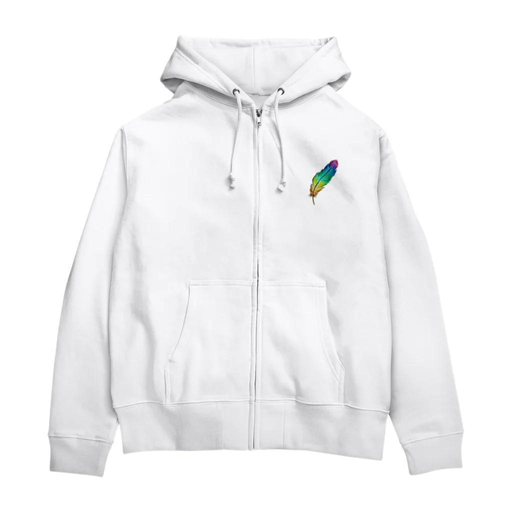 suuのカラフル羽 Zip Hoodie