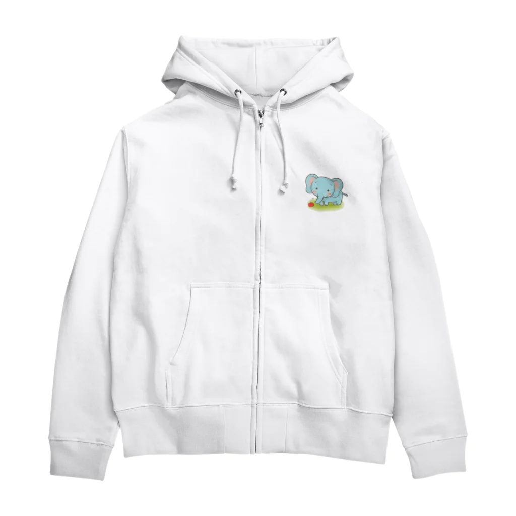 ハルトサショップの仲良し親子ゾウ Zip Hoodie