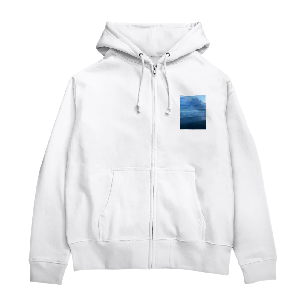 豊風本舗の夏の九十九里浜の浜辺　３ Zip Hoodie