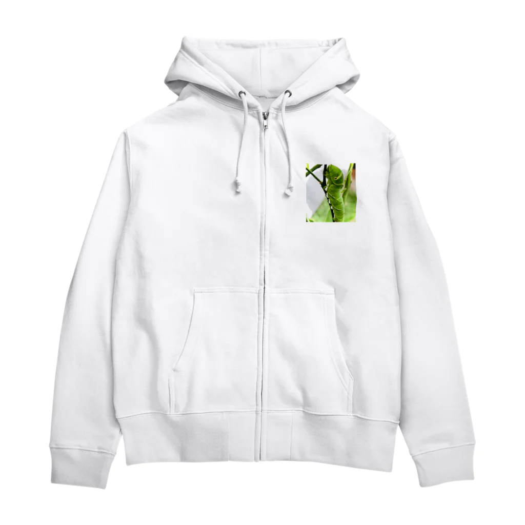 IMABURAIのキラキラ青虫 Zip Hoodie