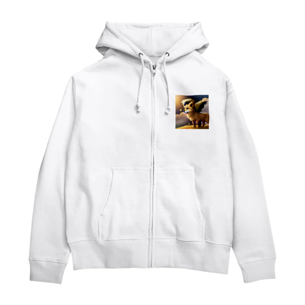 べるべるの星を見てるわんちゃんグッズ Zip Hoodie