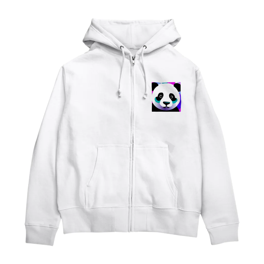 クリエイティブ・クリーチャーショップの蛍光ポップパンダ Zip Hoodie