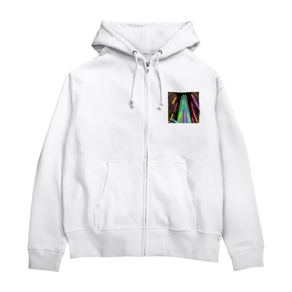 Y&Mの空に輝く星たちのように美しく光り輝くシティー Zip Hoodie