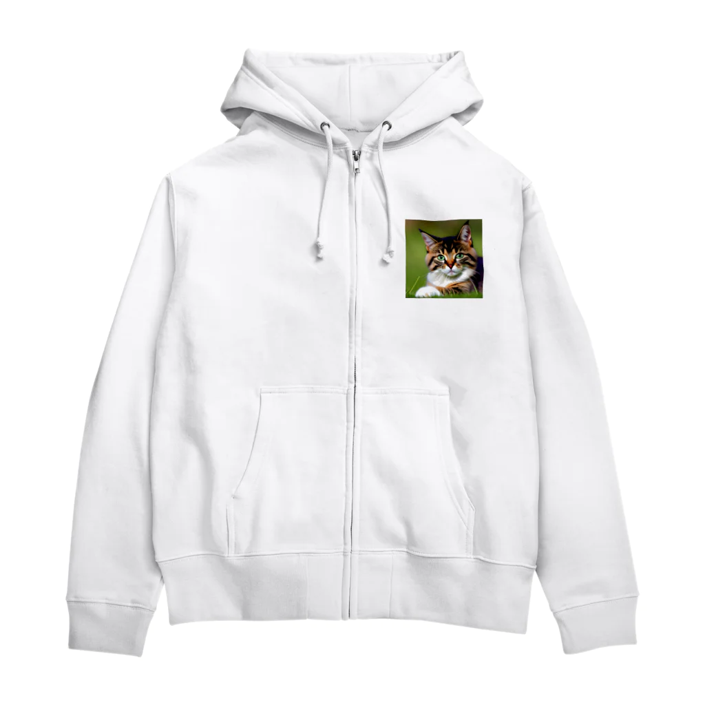 mas3の写真ネコちゃん Zip Hoodie