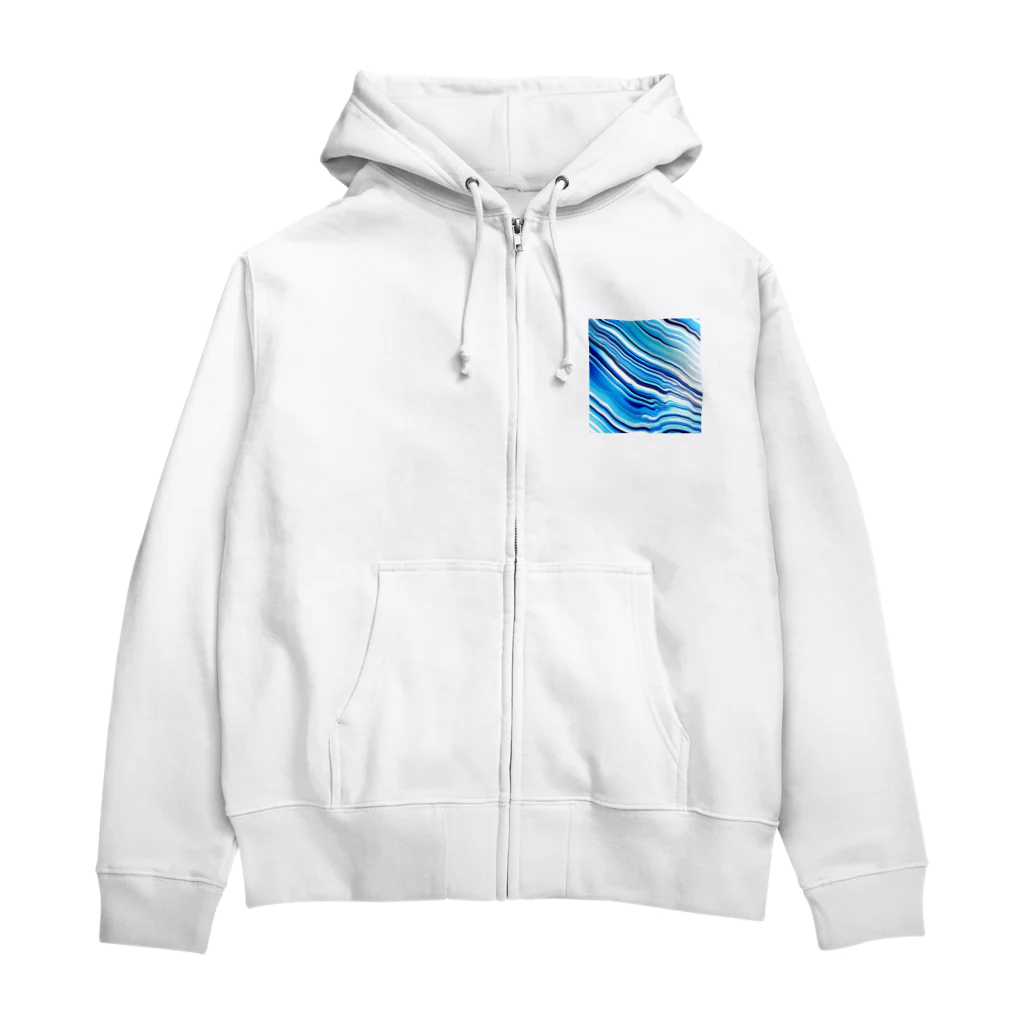 SSSのガラスのさざ波 Zip Hoodie