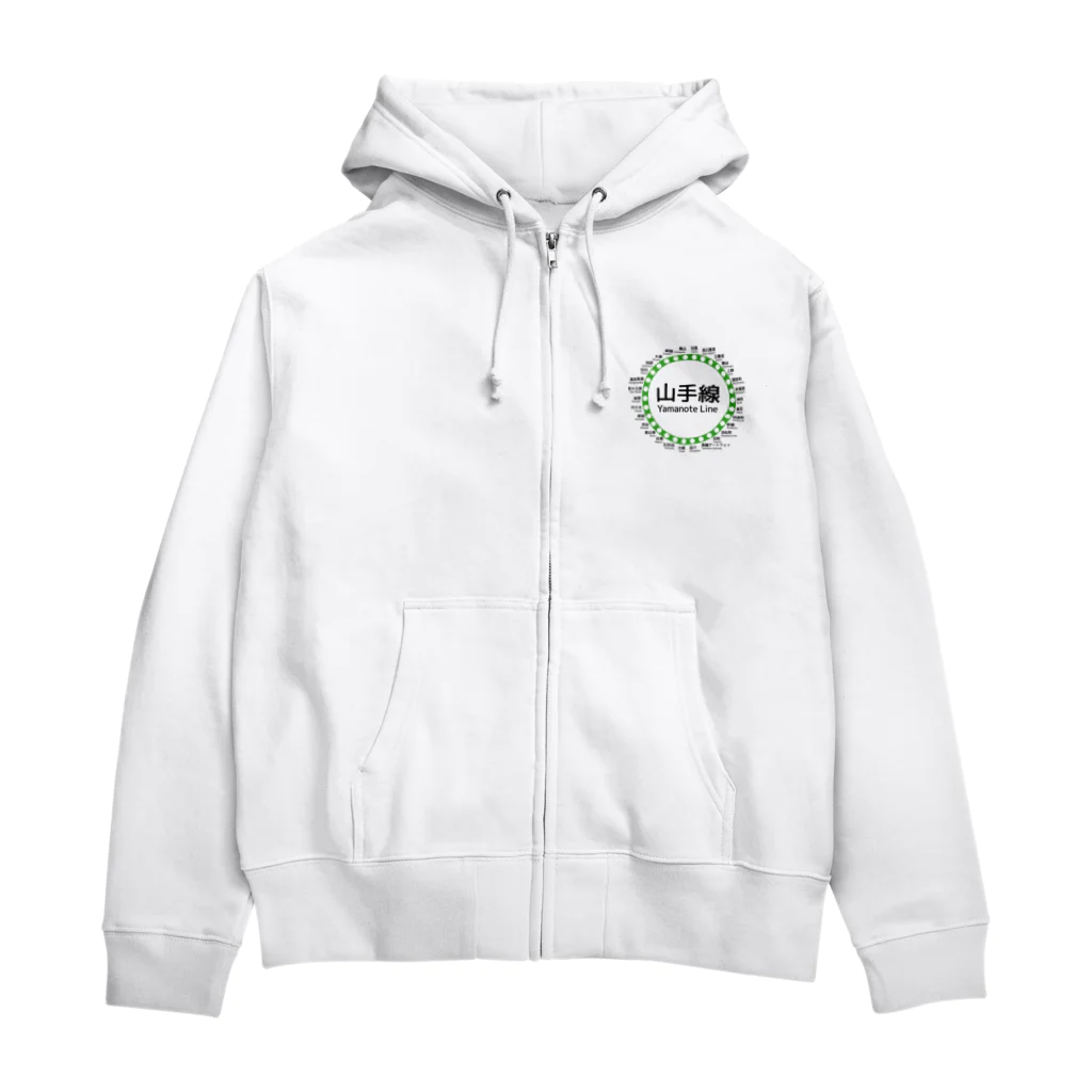 DRIPPEDのJR山手線路線図 Zip Hoodie