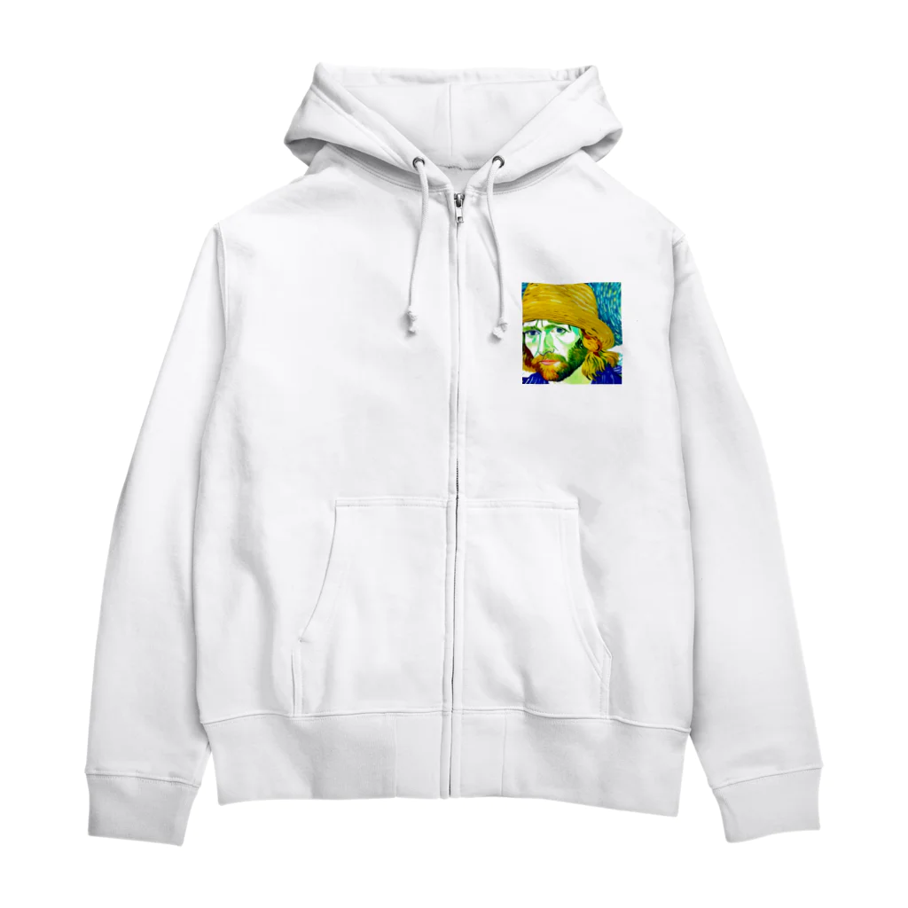 ラクダッピーのカードコバーン　ゴッホの世界へ Zip Hoodie