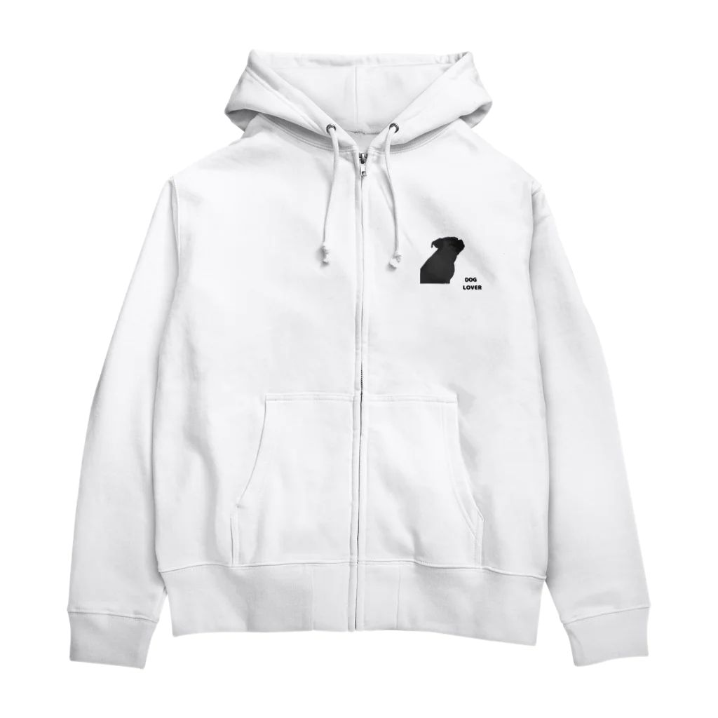 DOG LOVERのDOG LOVER（パグ） Zip Hoodie