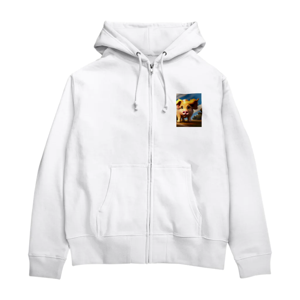 sh510810のちょっとイケてるブタ Zip Hoodie