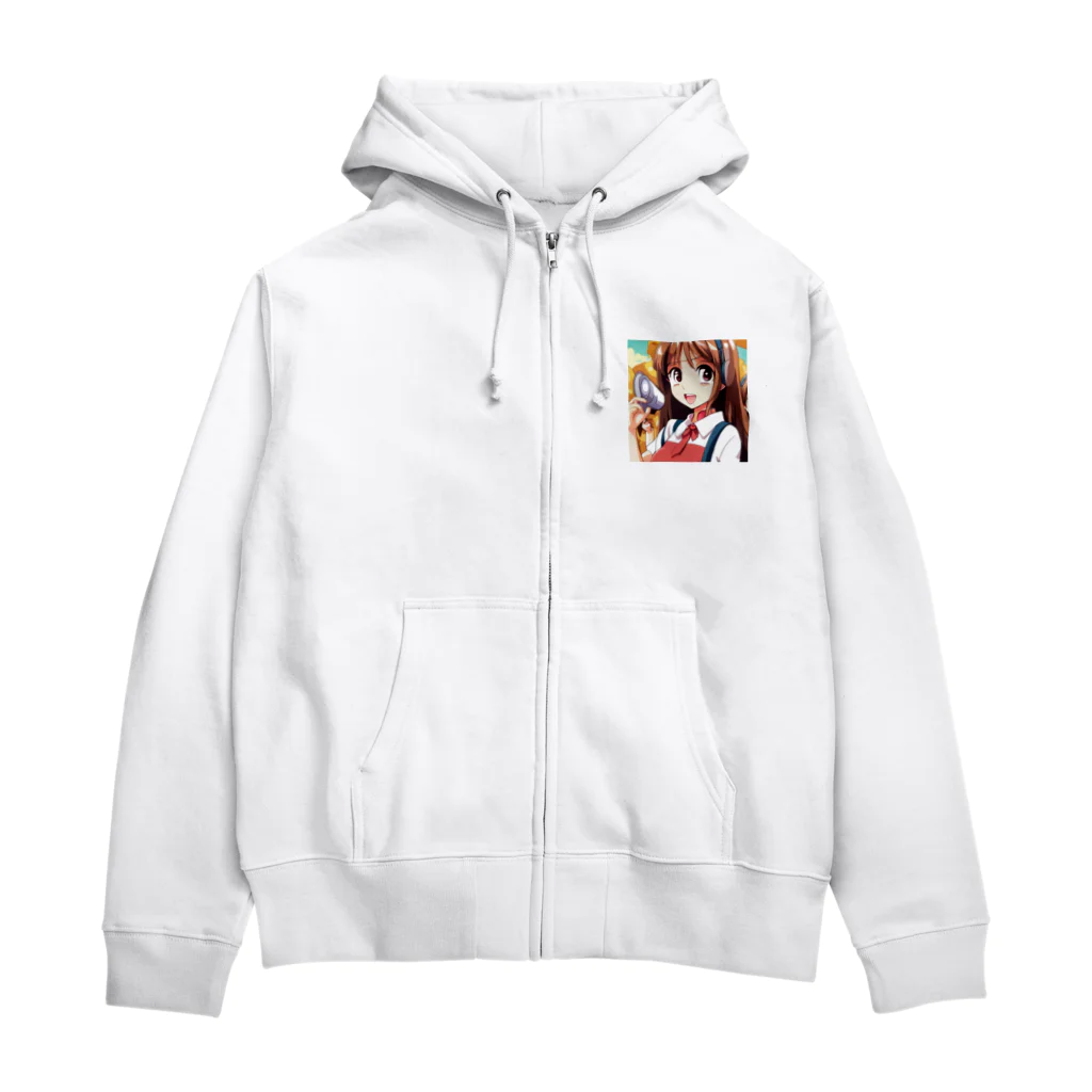 🎨デザイン宮殿🛍️のヘッドホン美少女 Zip Hoodie