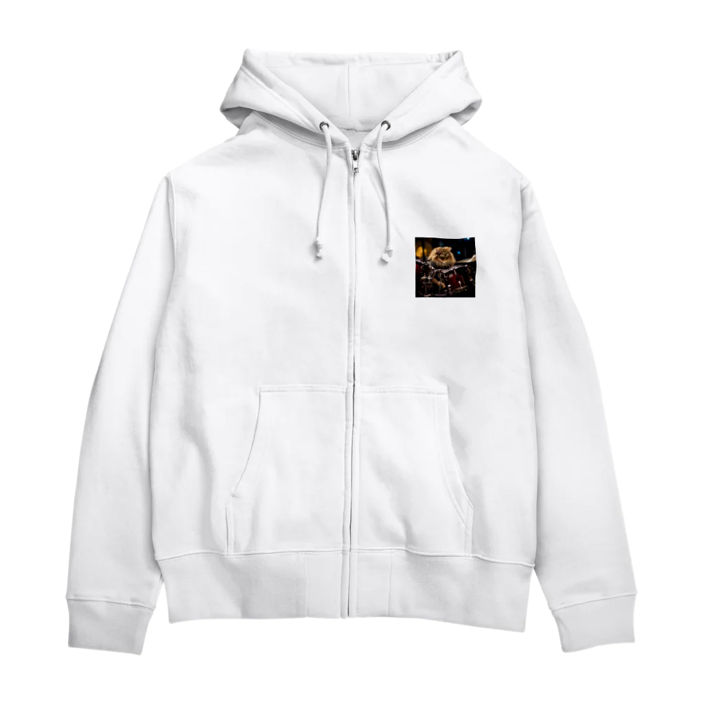 Gavi'sのメタルキャット オジー君　(ドラム) Zip Hoodie