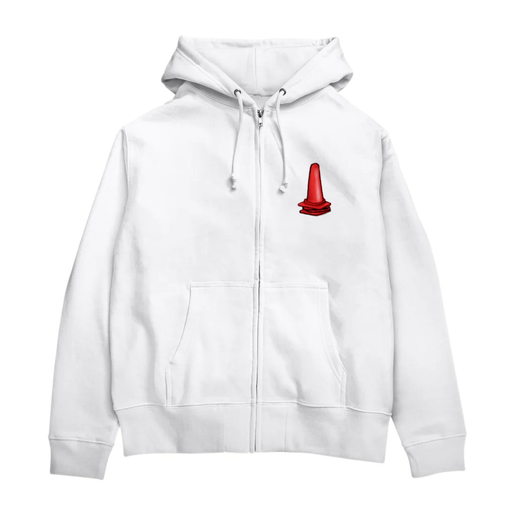 おそばの重なり三角コーン Zip Hoodie